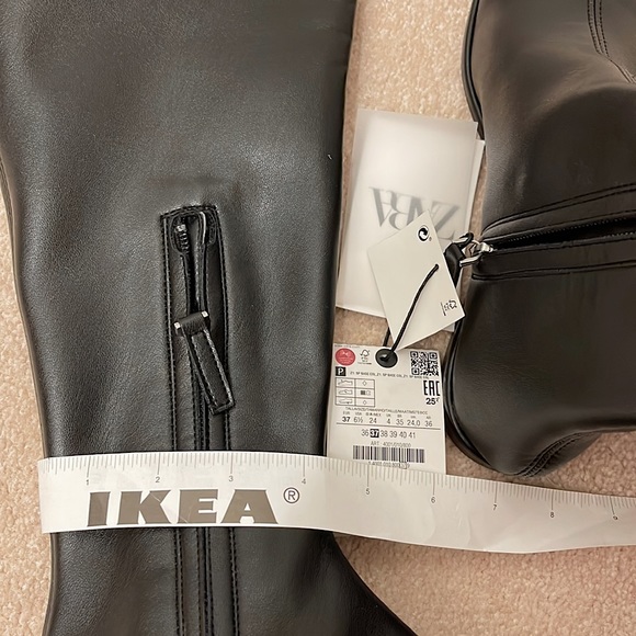 ZARA FITTED FLAT OVER THE KNEE BOOTS - Picture 10 of 10